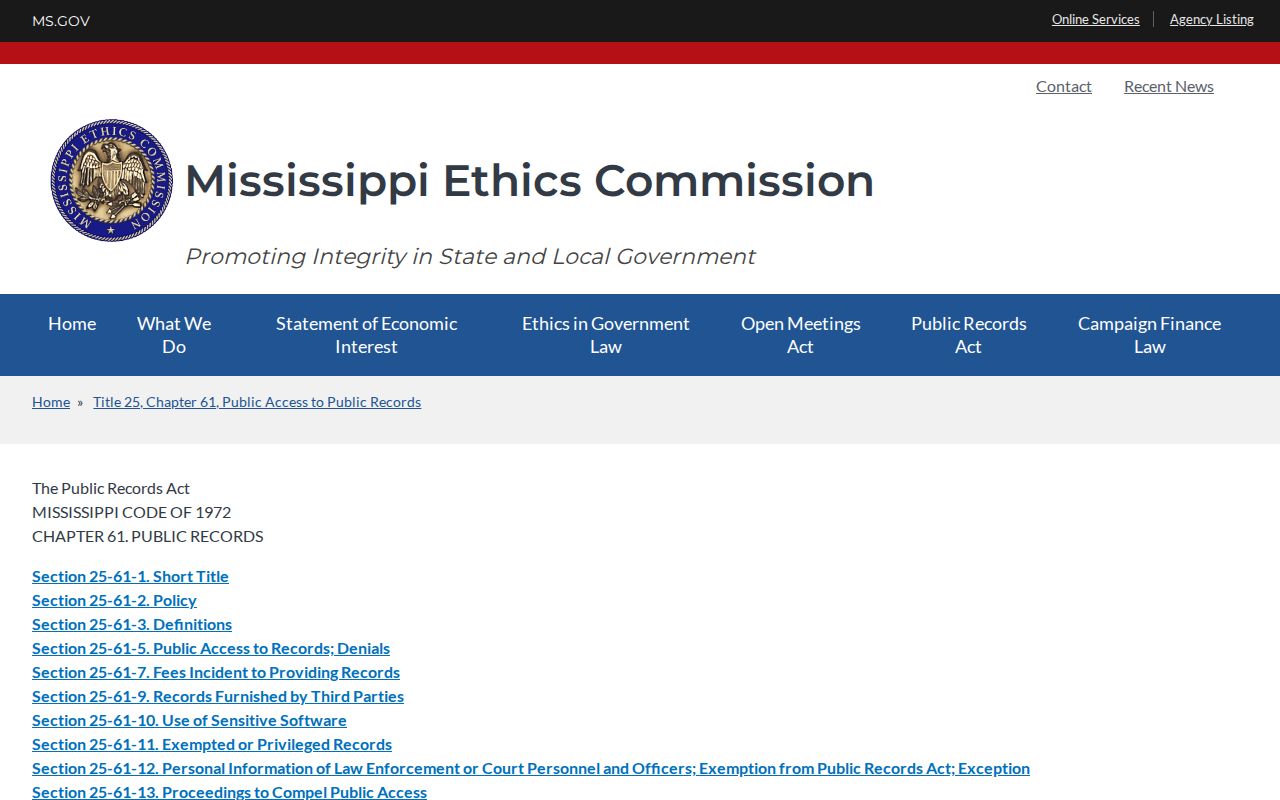Chickasaw County booking record public records law source